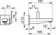 Keuco Wandmischer mit eckiger Ausführung und einem Auslauf von 165 mm, sichtbare Montageelemente und klare geometrische Formen.